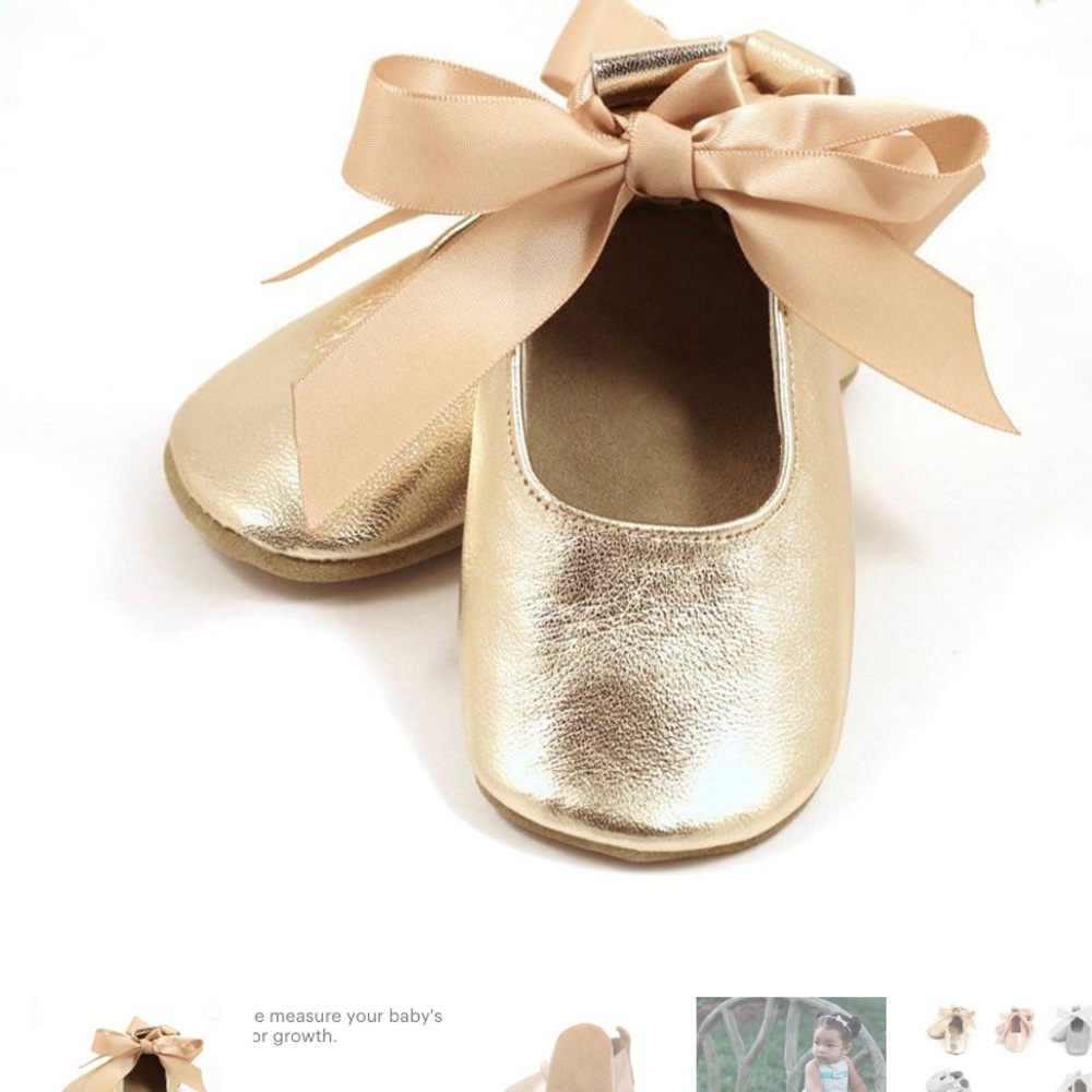 Gold Soft Sole Baby Ballet Flats - 12-18 months